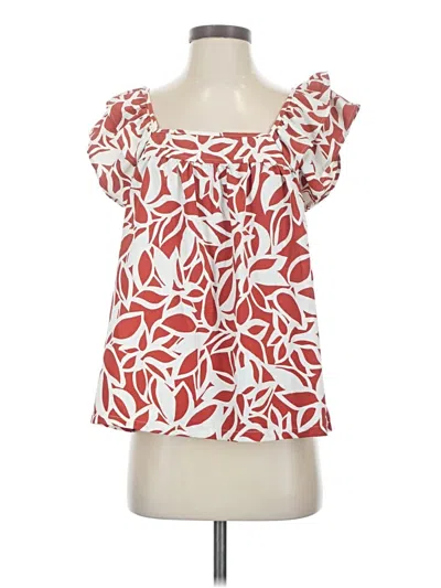 Pre-owned Sanctuary Short Sleeve Blouse In Red