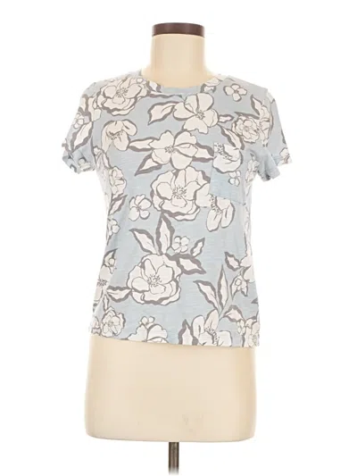 Pre-owned Sanctuary Short Sleeve Blouse In Silver
