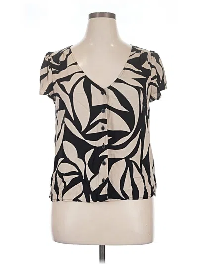 Pre-owned Sanctuary Short Sleeve Blouse In Tan