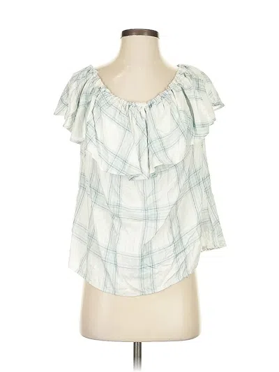 Pre-owned Sanctuary Short Sleeve Blouse In White