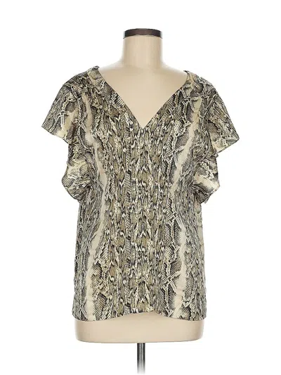 Pre-owned Sanctuary Short Sleeve Blouse In White