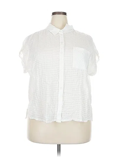 Pre-owned Sanctuary Short Sleeve Blouse In White