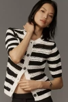 Sanctuary Open Stitch Cardigan In Black