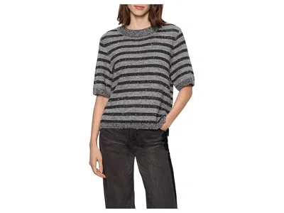 Sanctuary Short Sleeve Shine Sweater T-shirts In Black