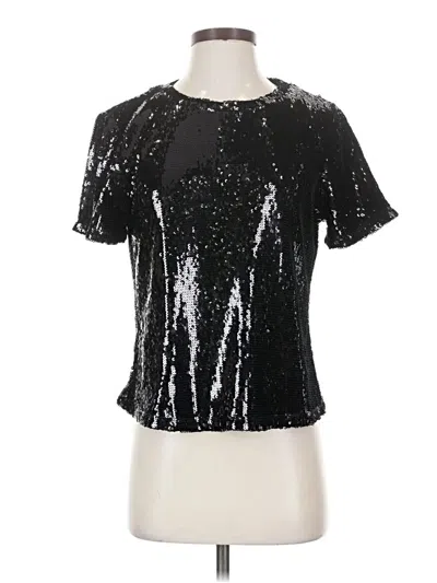 Pre-owned Sanctuary Short Sleeve Top Black Keyhole Neckline Tops
