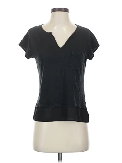 Pre-owned Sanctuary Short Sleeve Top Black V Neck Tops