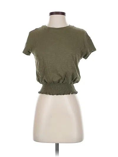 Pre-owned Sanctuary Short Sleeve Top Green Keyhole Neckline Tops