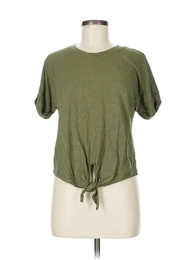 Pre-owned Sanctuary Short Sleeve Top Green Keyhole Neckline Tops