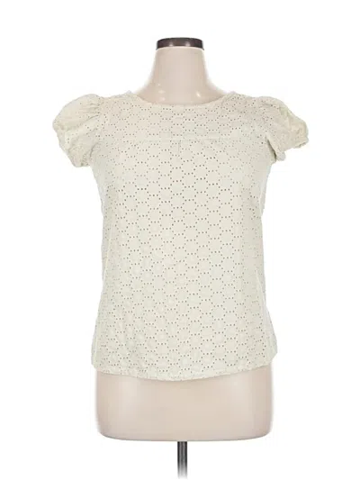 Pre-owned Sanctuary Short Sleeve Top Ivory Sweetheart Neckline Tops