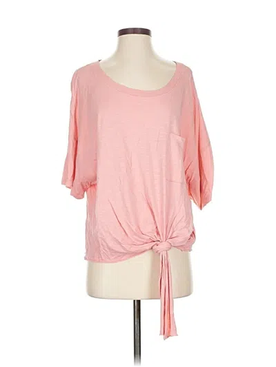 Pre-owned Sanctuary Short Sleeve Top Pink Cold Shoulder Neckline Tops