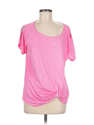 Pre-owned Sanctuary Short Sleeve Top Pink Sweetheart Neckline Tops