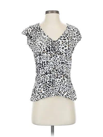 Pre-owned Sanctuary Short Sleeve Top Silver Sweetheart Neckline Tops