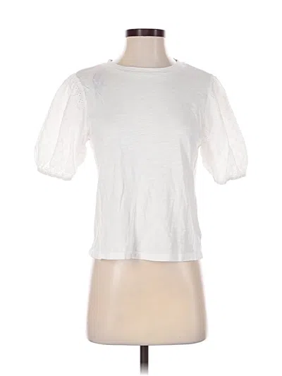 Pre-owned Sanctuary Short Sleeve Top White Crew Neck Tops
