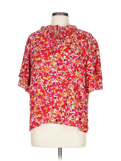 Pre-owned Sanctuary Short Sleeve Turtleneck In Red