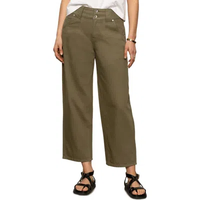 Sanctuary Side Car High Waist Ankle Barrel Jeans In Burnt Olive