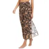 Sanctuary Side Slit Crop Cotton Cover-up Pants In Brown