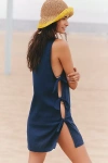 Sanctuary Side-tie A-line Mini Dress In Blue