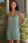 Sanctuary Side-tie A-line Mini Dress In Green