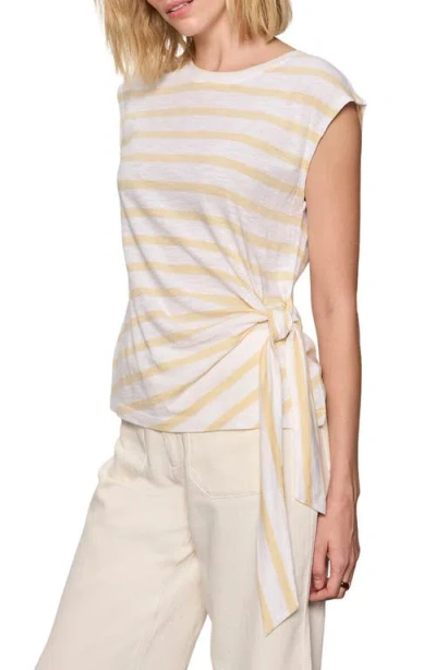 Sanctuary Side Tie Organic Cotton Blend T-shirt In Multi