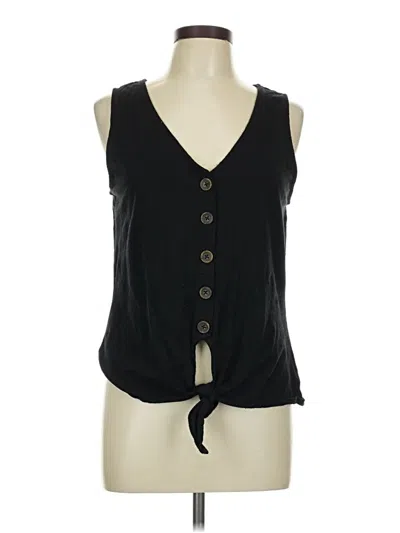 Pre-owned Sanctuary Sleeveless Blouse In Black