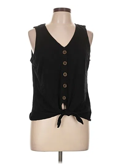 Pre-owned Sanctuary Sleeveless Blouse In Black