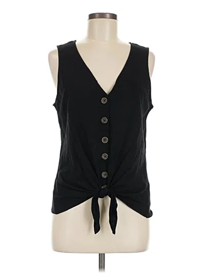 Pre-owned Sanctuary Sleeveless Blouse In Black