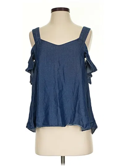 Pre-owned Sanctuary Sleeveless Blouse In Blue