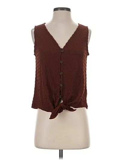 Pre-owned Sanctuary Sleeveless Blouse In Brown
