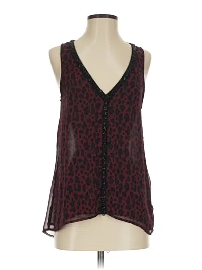 Pre-owned Sanctuary Sleeveless Blouse In Burgundy