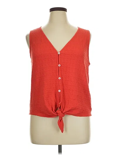 Pre-owned Sanctuary Sleeveless Blouse In Red