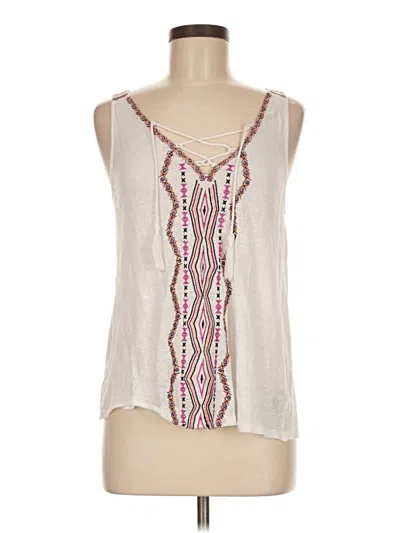 Pre-owned Sanctuary Sleeveless Blouse In White