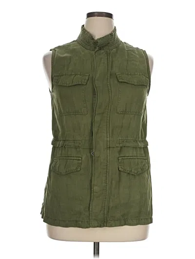 Pre-owned Sanctuary Sleeveless Button Down Shirt In Green