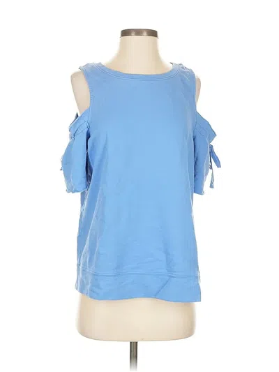 Pre-owned Sanctuary Sleeveless Top Blue Cold Shoulder Neckline Tops