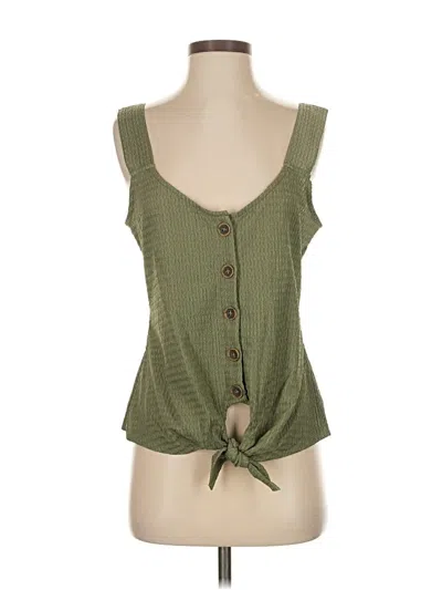 Pre-owned Sanctuary Sleeveless Top Green Sweetheart Neckline Tops