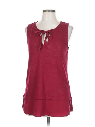 Pre-owned Sanctuary Sleeveless Top Red Keyhole Neckline Tops
