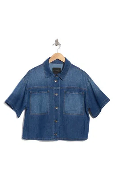 Sanctuary Slow Ride Shacket In Blue