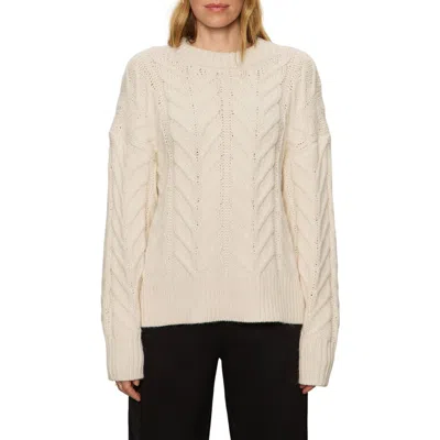 Sanctuary Snow Bunny Statement Cable Stitch Sweater In White