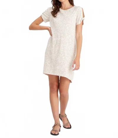 Sanctuary So Twisted T-shirt Dress In Bare Leo In White