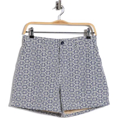 Sanctuary Socialize Gingham Embroidered Eyelet Cotton Shorts In Gray