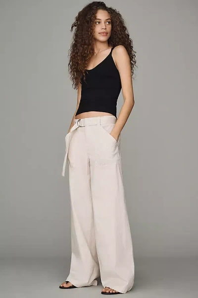 Sanctuary Soft Polish Cotton Blend Wide Leg Pants In Red