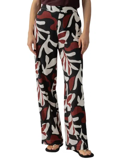 SANCTUARY SOFT PRINT TROUSER IN MINERAL