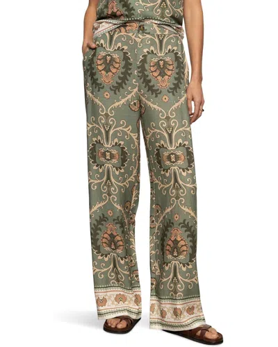 Sanctuary Soft Straight Leg Trouser Pants In Mezzo Sage In Green