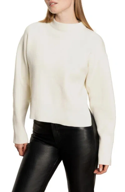Sanctuary Soft Touch Mock Neck Sweater In White