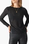 Sanctuary Something About Her Slub Crewneck Top In Black
