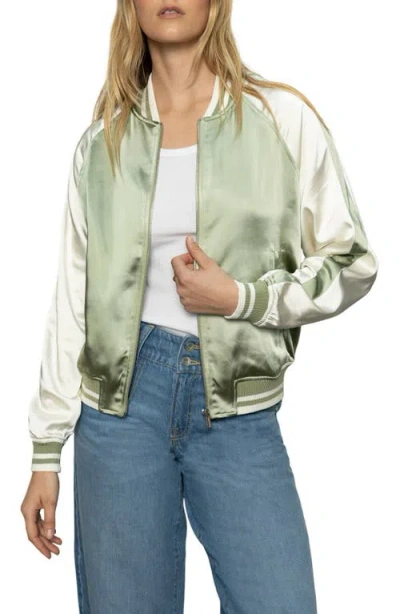 Sanctuary Souvenir Varsity Jacket In Sage