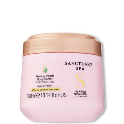 Sanctuary Spa Lily & Rose Natural Oils Melting Pearls Body Butter 300ml In White