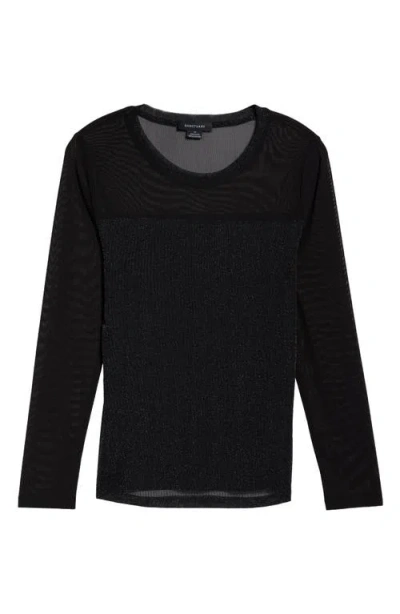 Sanctuary Sparkle Mesh Tee In Brown