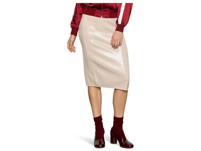 Sanctuary Sparkle Sequin Pencil Skirt In Silver