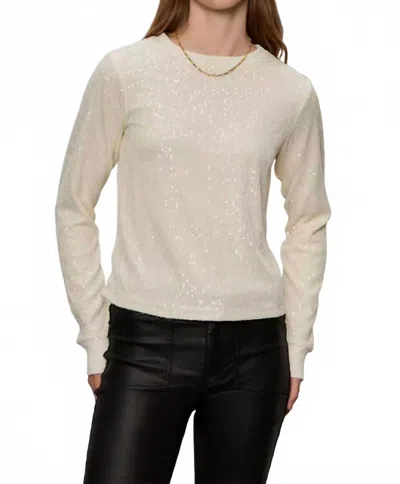 Sanctuary Sparkle Together Sweater Top In Chalk In Neutral