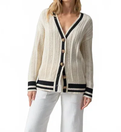 Sanctuary Sport Stripe Cardigan In Natural In Neutral